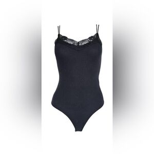 Black lace body suit